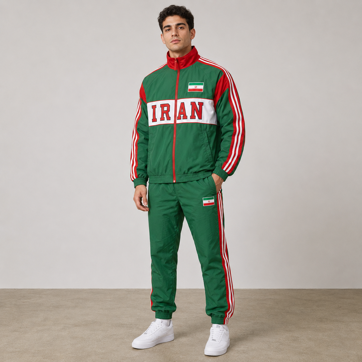 World Cup 2026 Themed Iran Football Fan Sweatshirt And Jogger Set