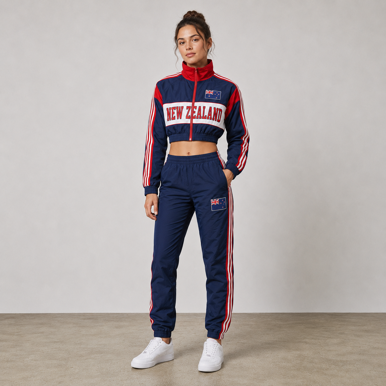 World Cup 2026 Themed New Zealand Football Fan Sweatshirt And Jogger Set