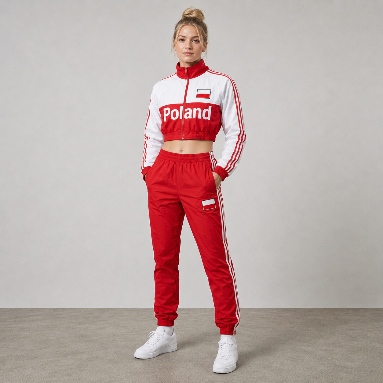 World Cup 2026 Themed Poland Football Fan Sweatshirt And Jogger Set