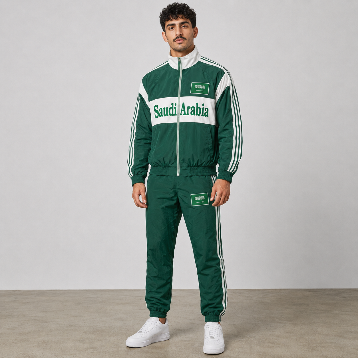 World Cup 2026 Themed Saudi Arabia Football Fan Sweatshirt And Jogger Set