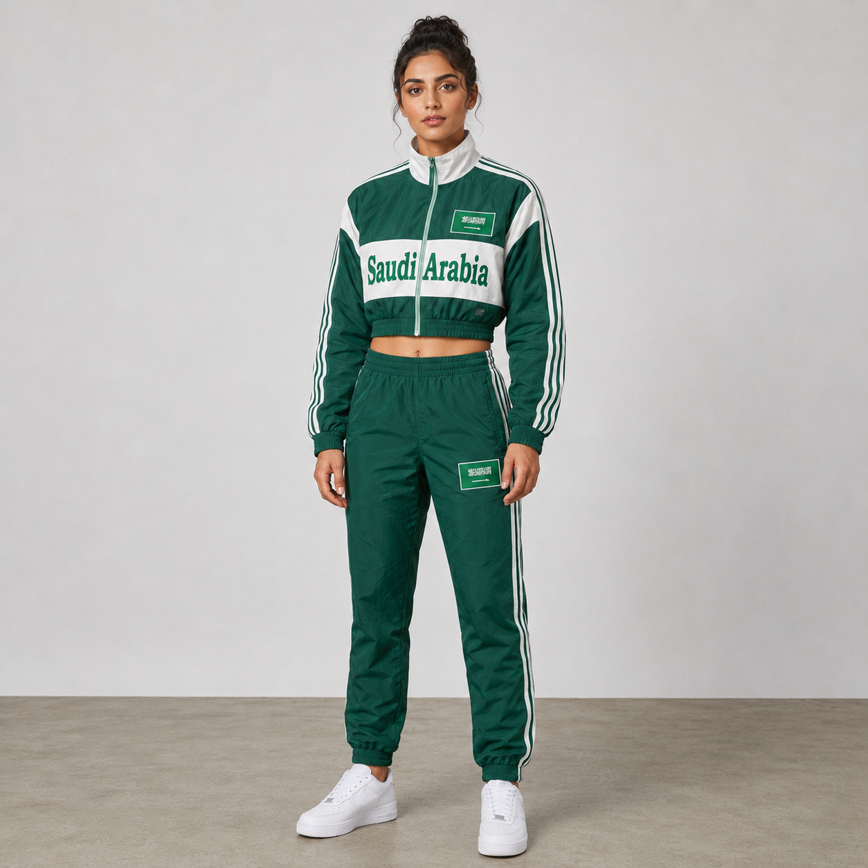 World Cup 2026 Themed Saudi Arabia Football Fan Sweatshirt And Jogger Set