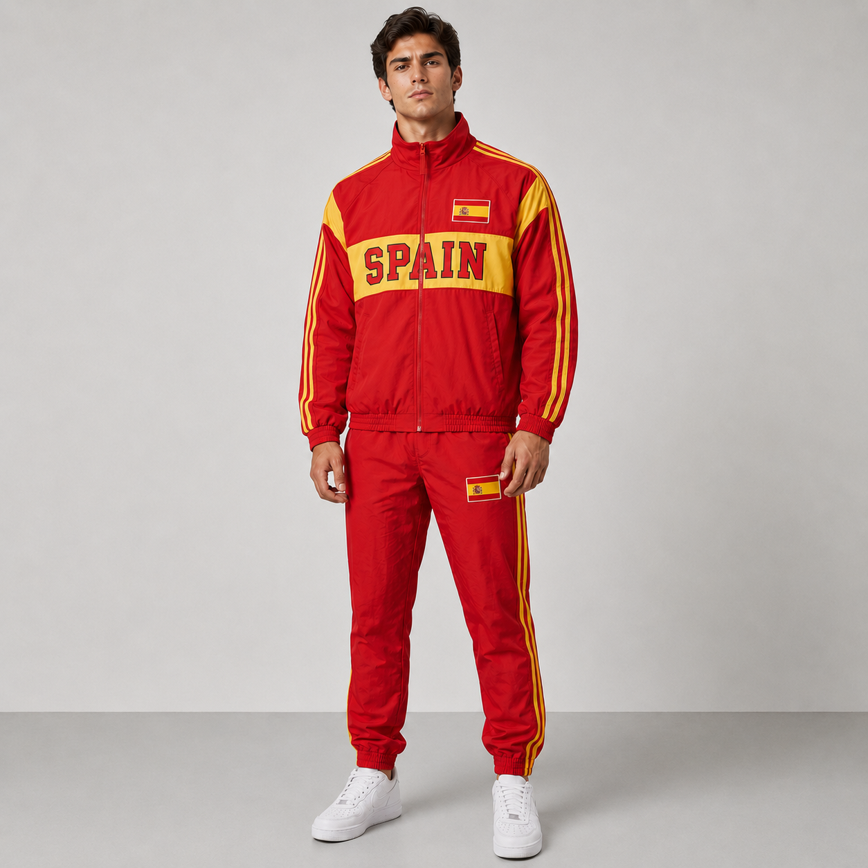 World Cup 2026 Themed Spain Football Fan Sweatshirt And Jogger Set