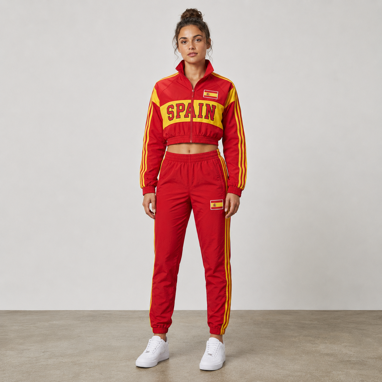 World Cup 2026 Themed Spain Football Fan Sweatshirt And Jogger Set