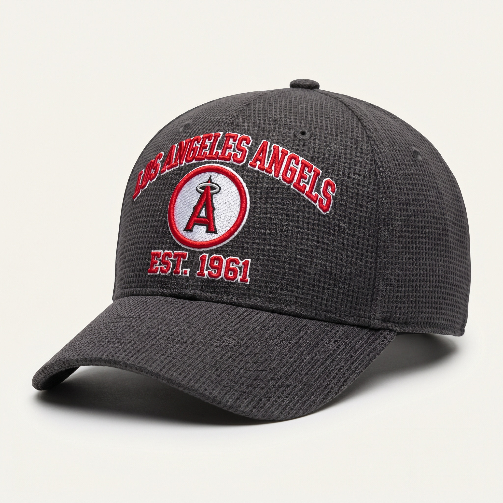 Los Angeles Angels Waffle Knit Cap in Dark Gray
