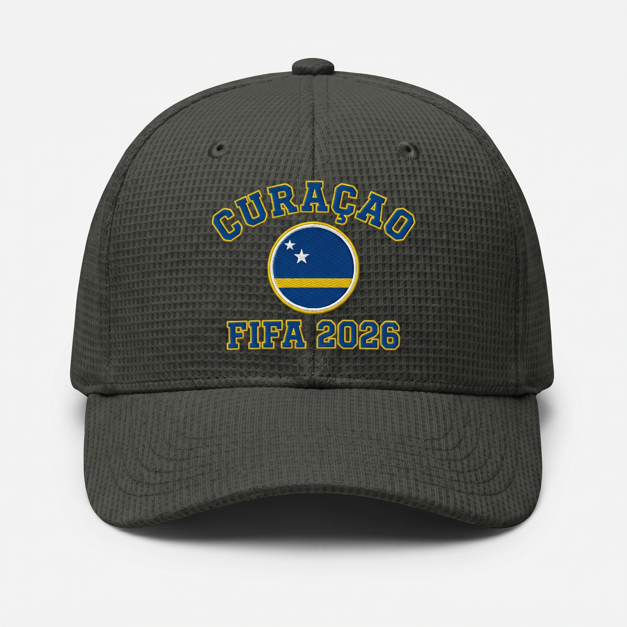 FIFA 2026 Curaçao Waffle Knit Cap in Dark Gray
