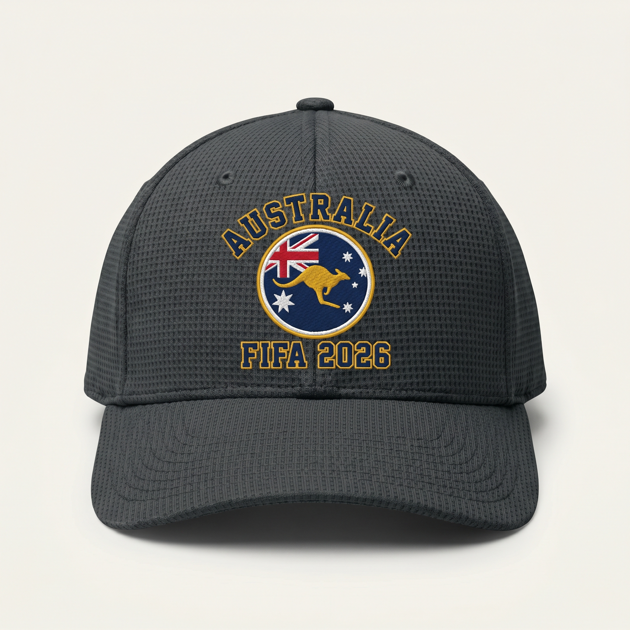 FIFA 2026 Australia Waffle Knit Cap in Dark Gray