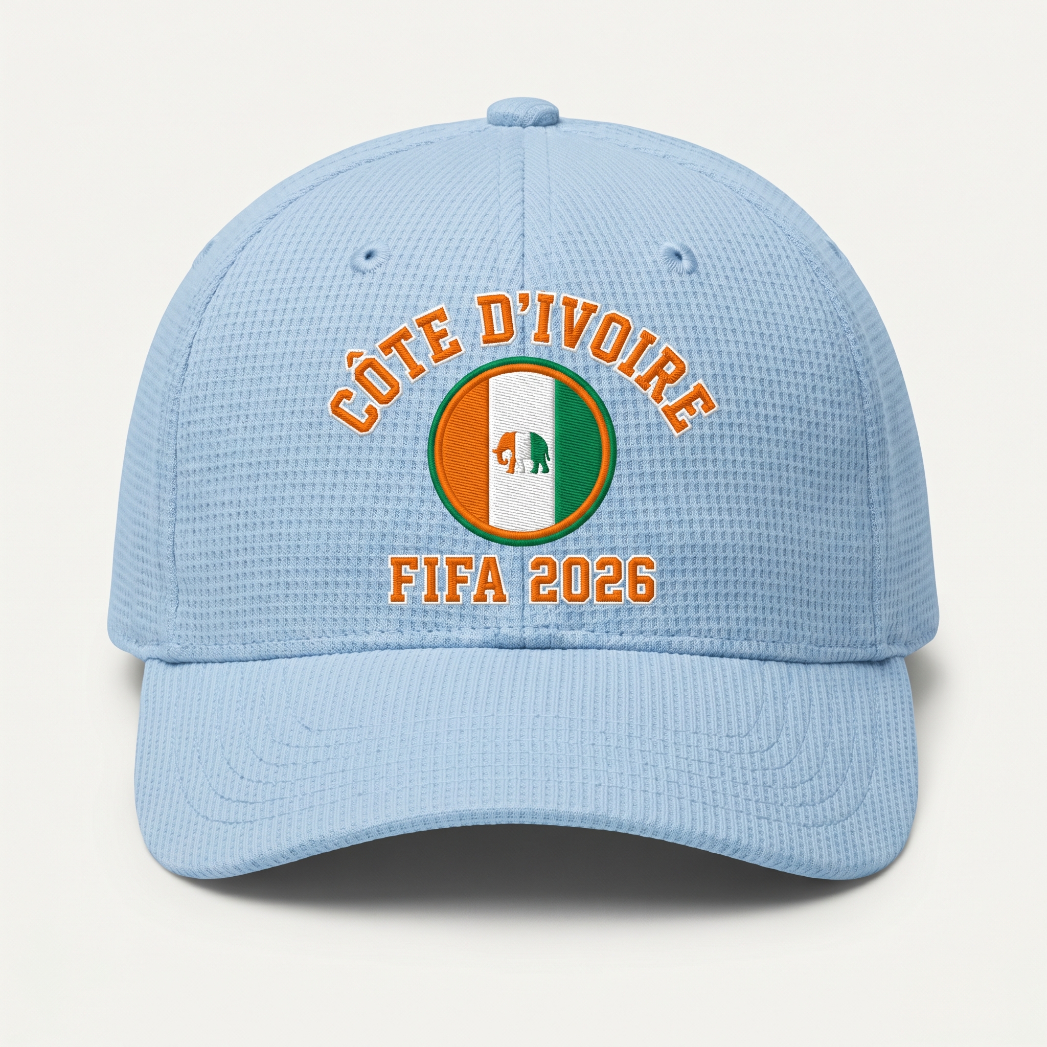 FIFA 2026 Côte d'Ivoire Waffle Knit Cap in Light Blue