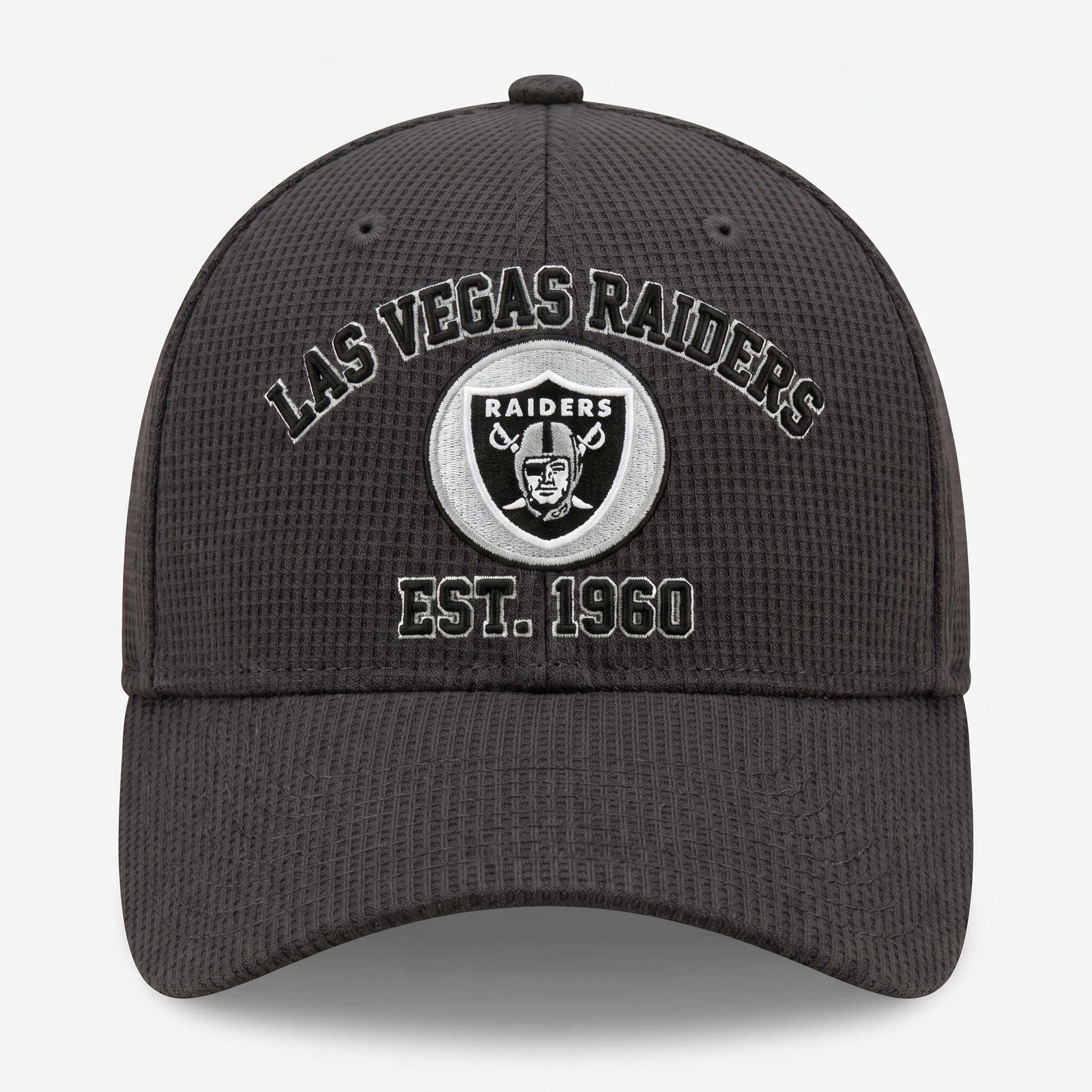 Las Vegas Raiders Waffle Knit Cap in Dark Gray