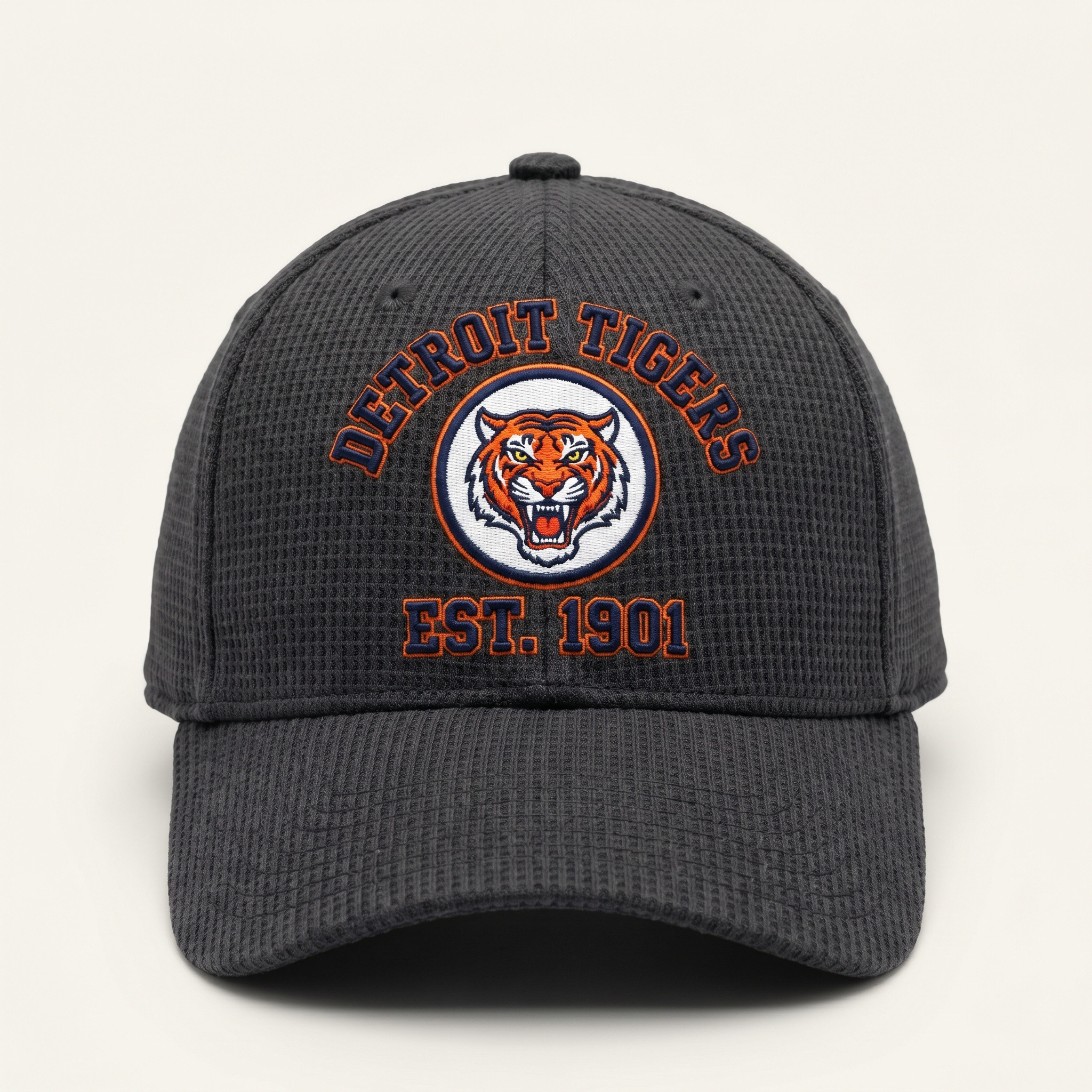 Detroit Tigers Waffle Knit Cap in Dark Gray