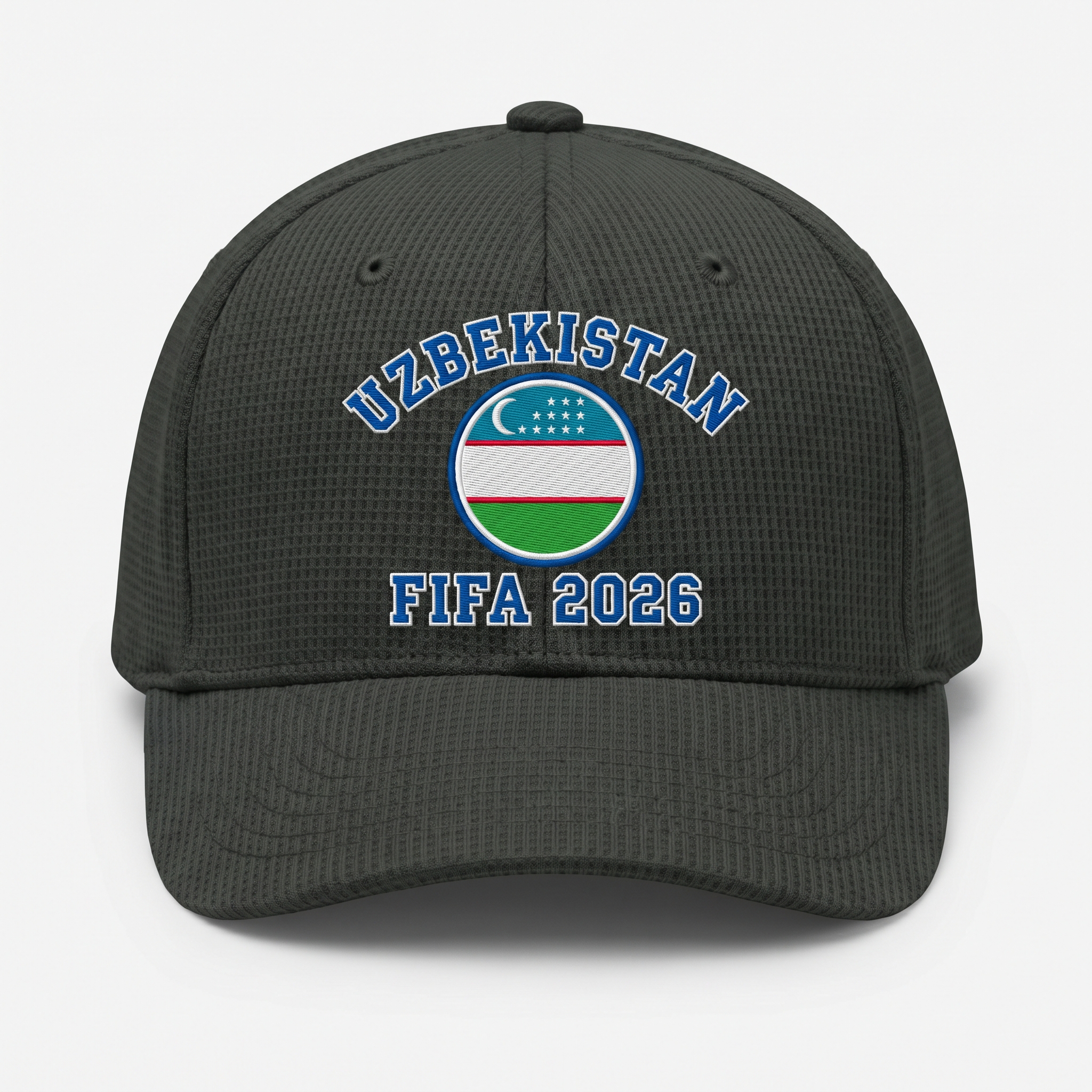 FIFA 2026 Uzbekistan Waffle Knit Cap in Dark Gray