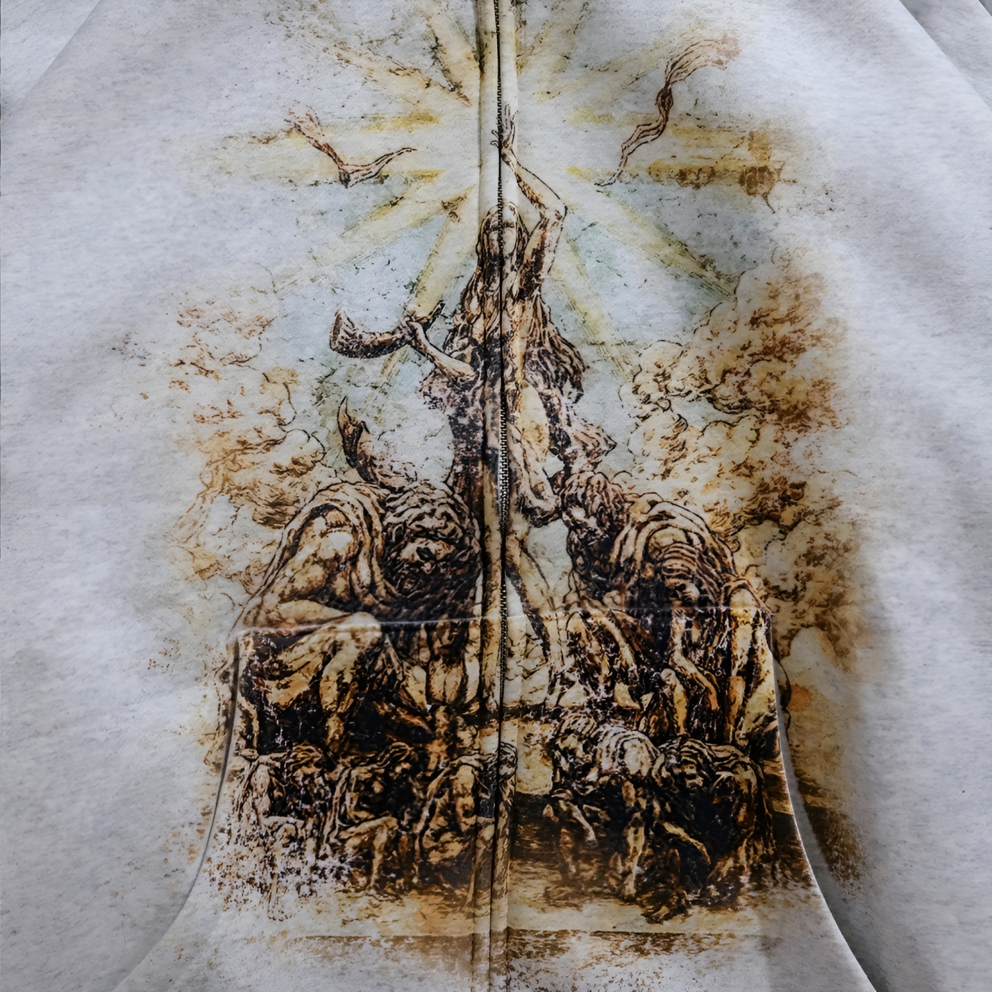 Zip Up Hoodie With Graphic Print