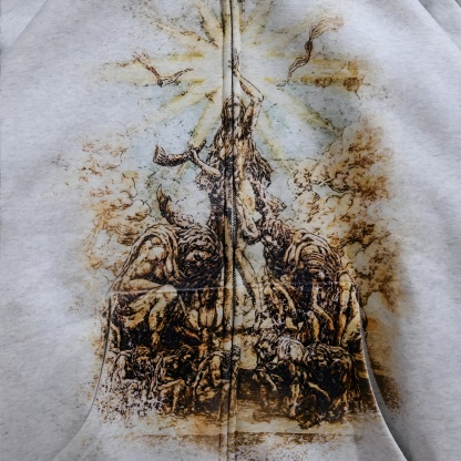 Zip Up Hoodie With Graphic Print