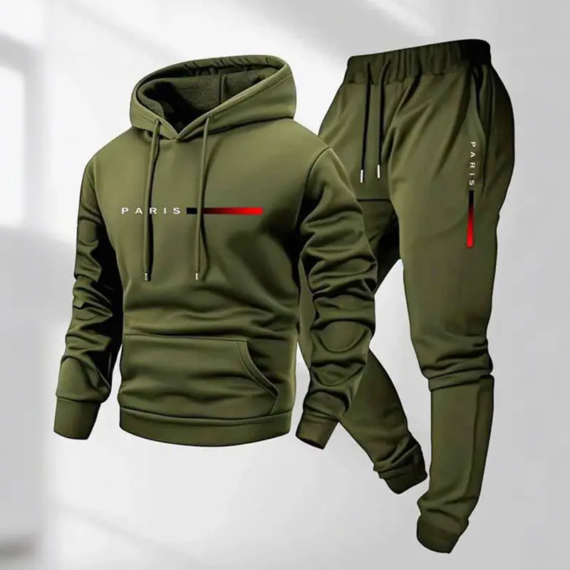 Men’s Paris Graphic Hoodie & Jogger Tracksuit Set