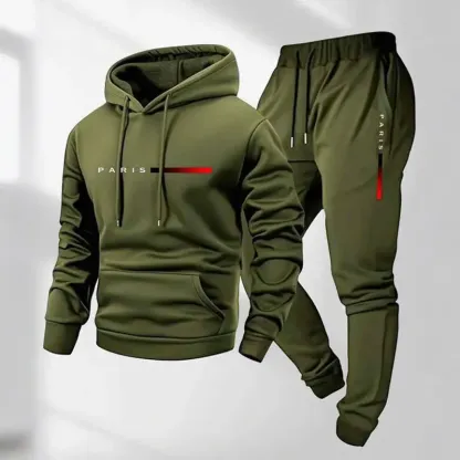 Men’s Paris Graphic Hoodie & Jogger Tracksuit Set