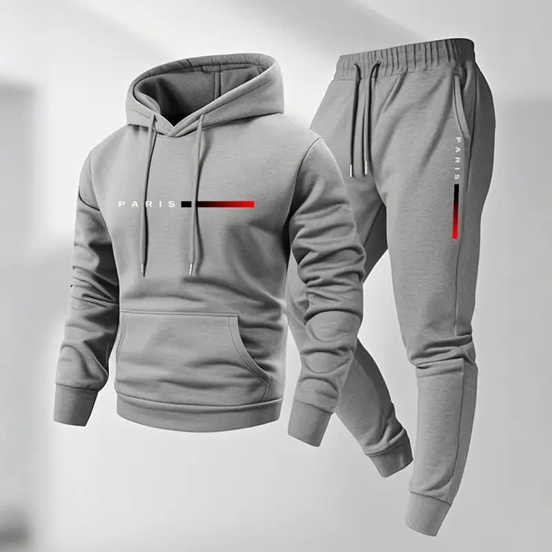 Men’s Paris Graphic Hoodie & Jogger Tracksuit Set