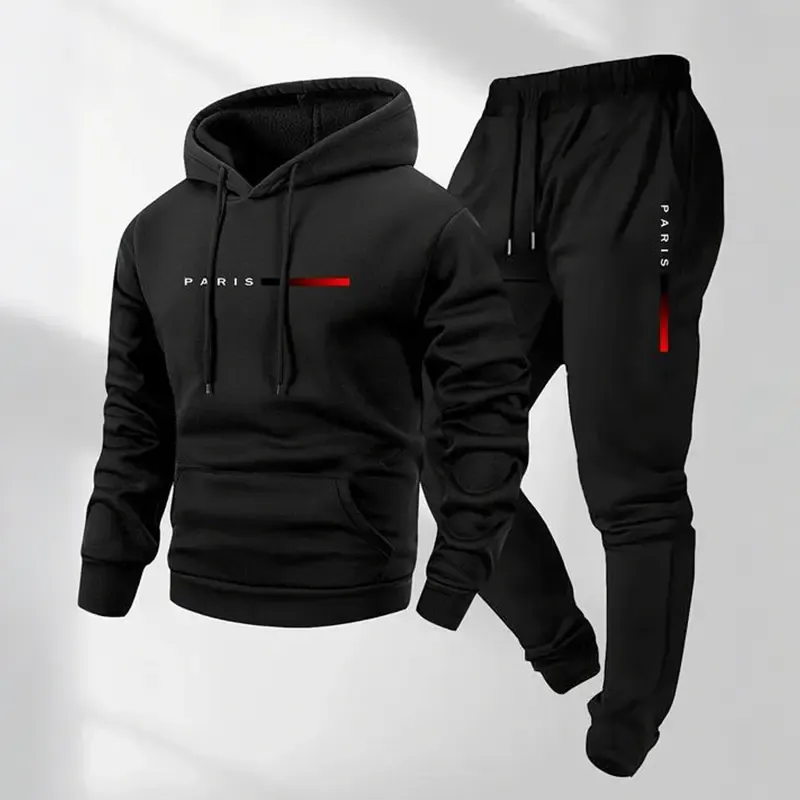 Men’s Paris Graphic Hoodie & Jogger Tracksuit Set