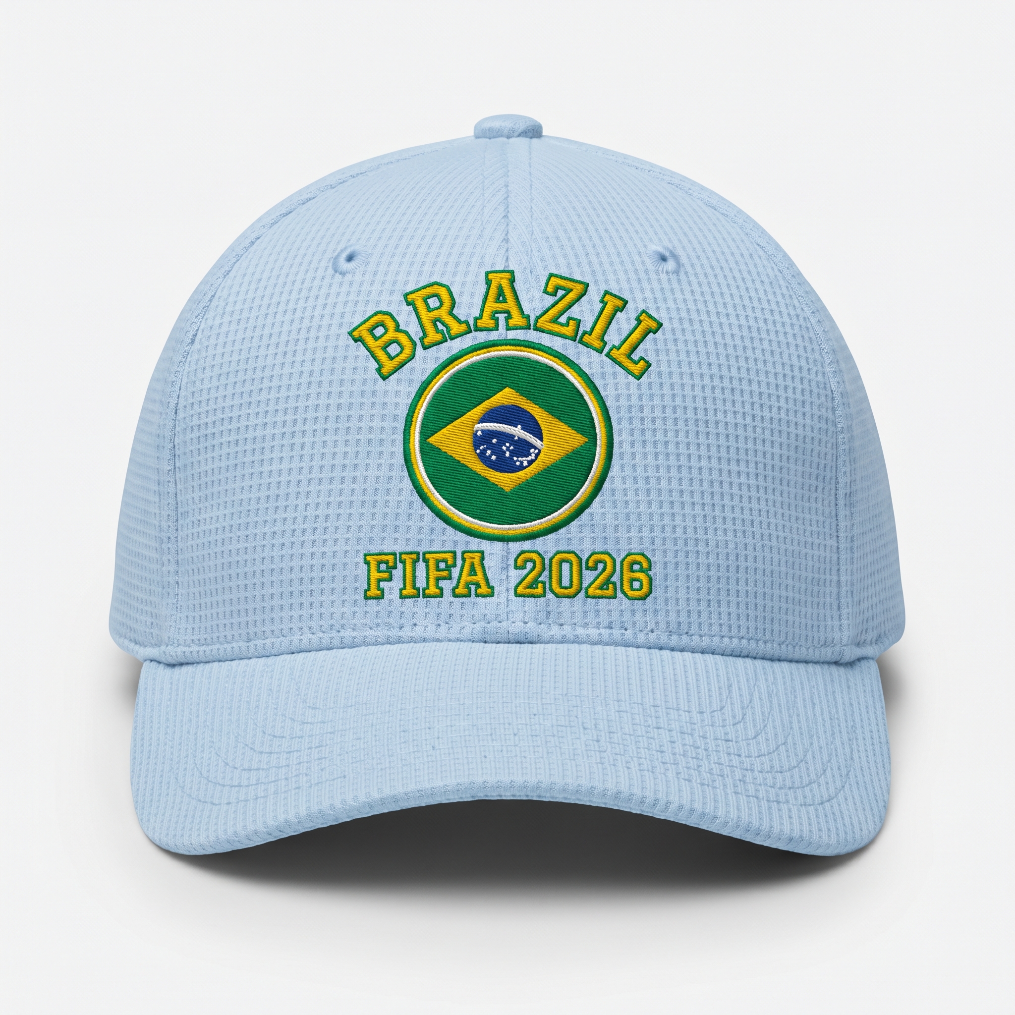 FIFA 2026 Brazil Waffle Knit Cap in Light Blue