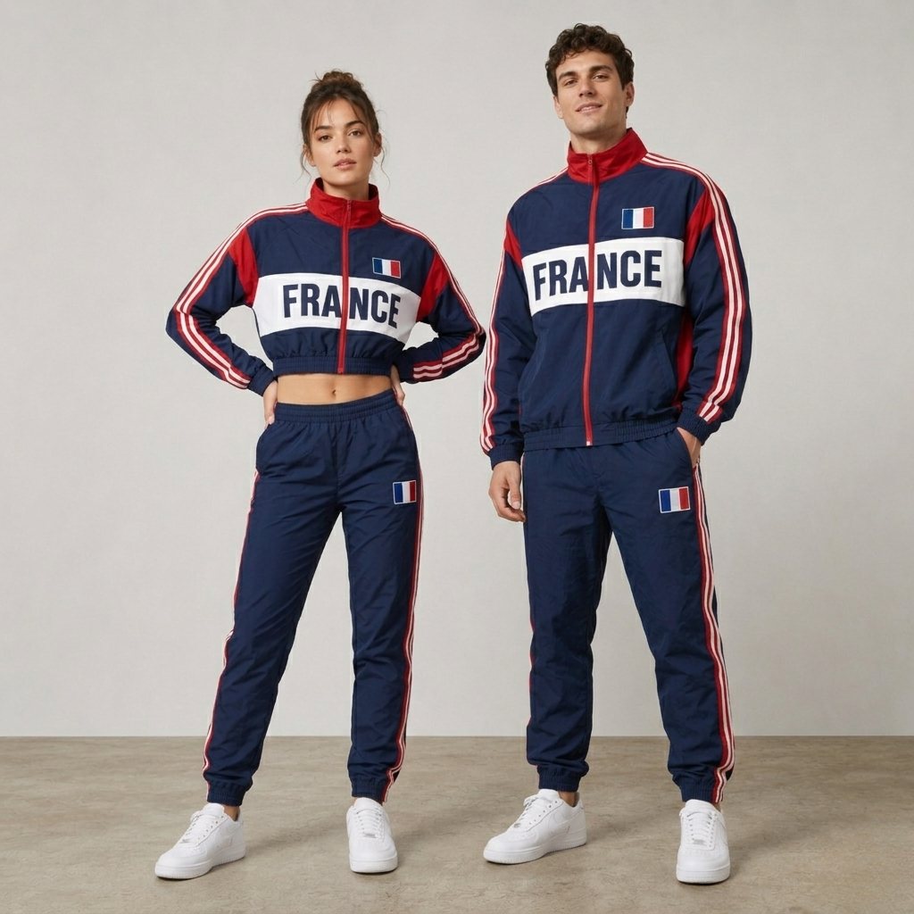 FIFA World Cup 2026 Themed France Football Fan Sweatshirt And Jogger Set