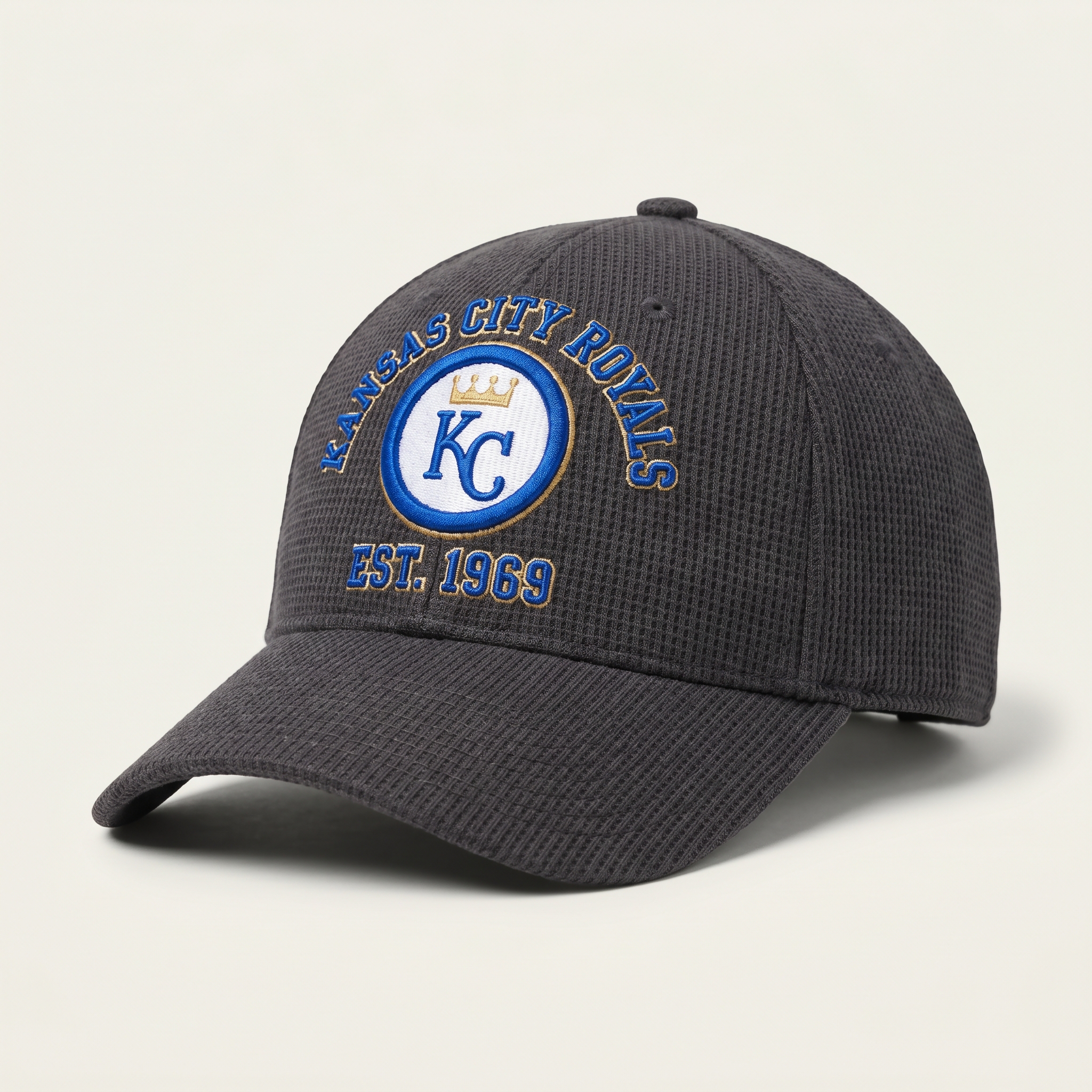 Kansas City Royals Waffle Knit Cap in Dark Gray