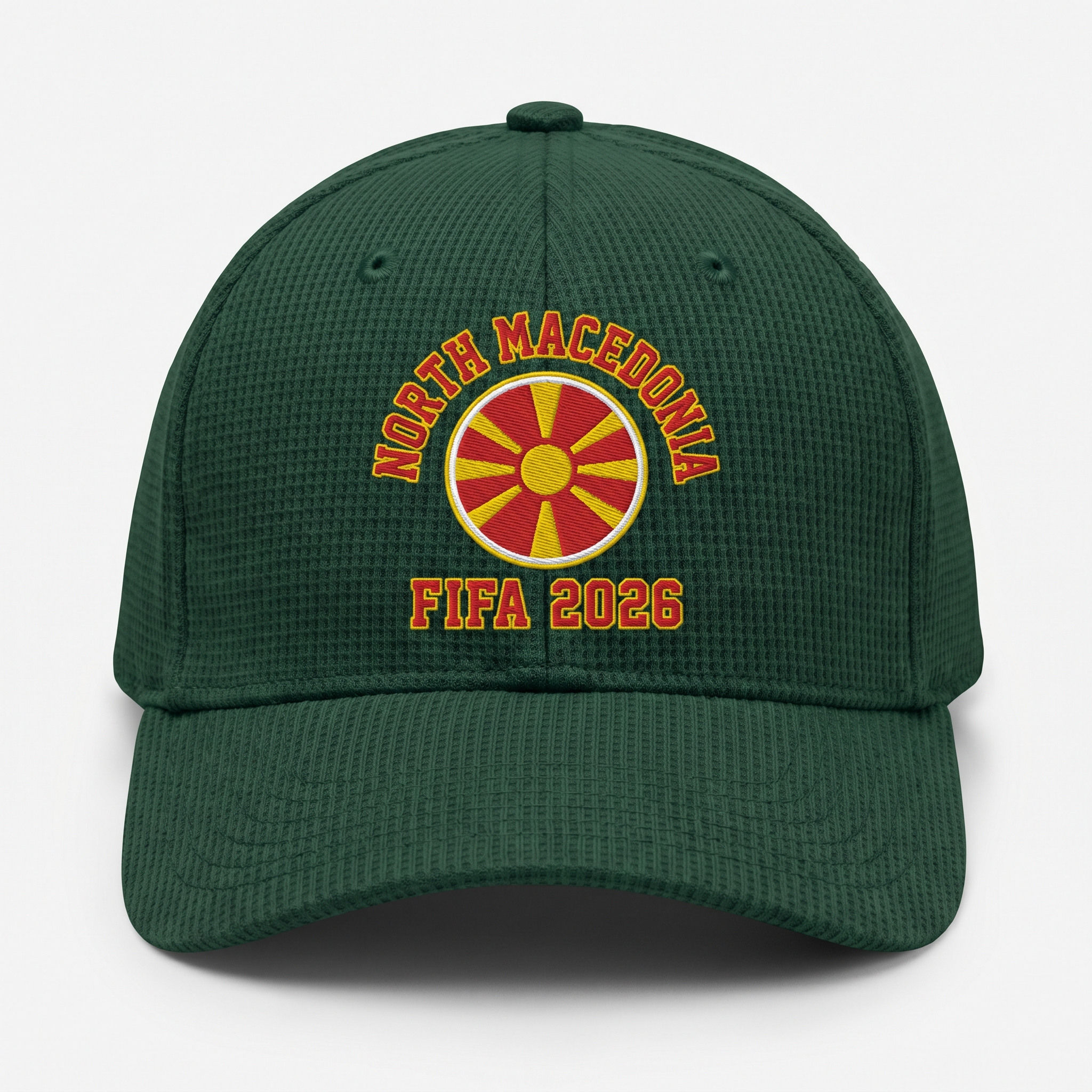 FIFA 2026 North Macedonia Waffle Knit Cap in Green