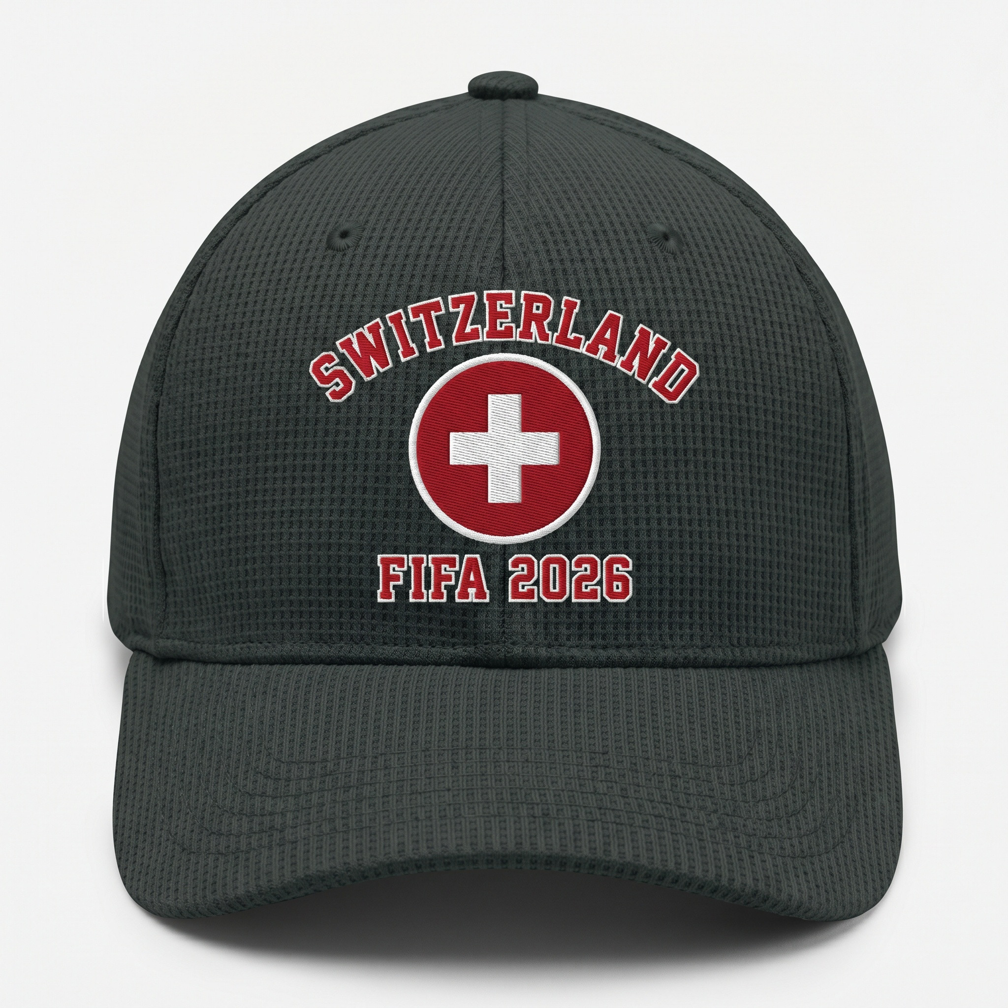 FIFA 2026 Switzerland Waffle Knit Cap in Dark Gray