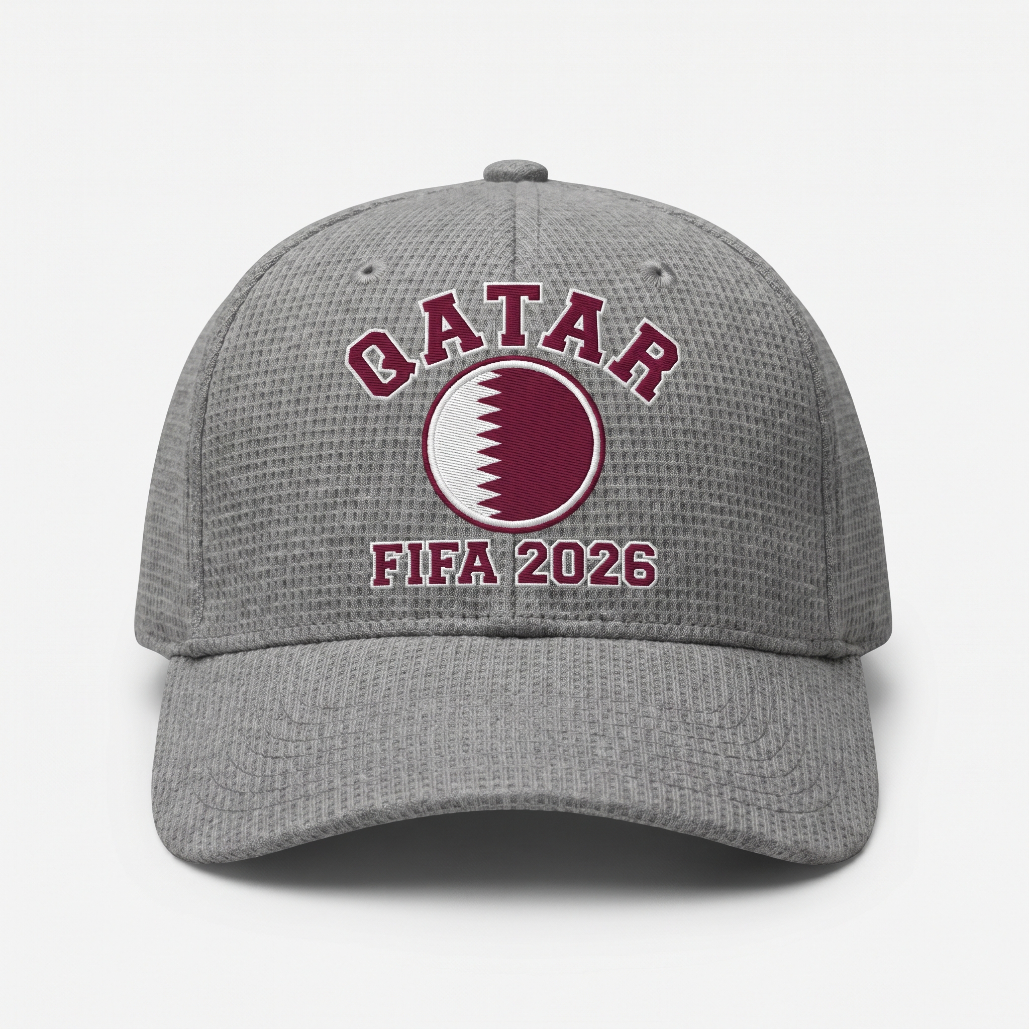 FIFA 2026 Qatar Waffle Knit Cap in Gray