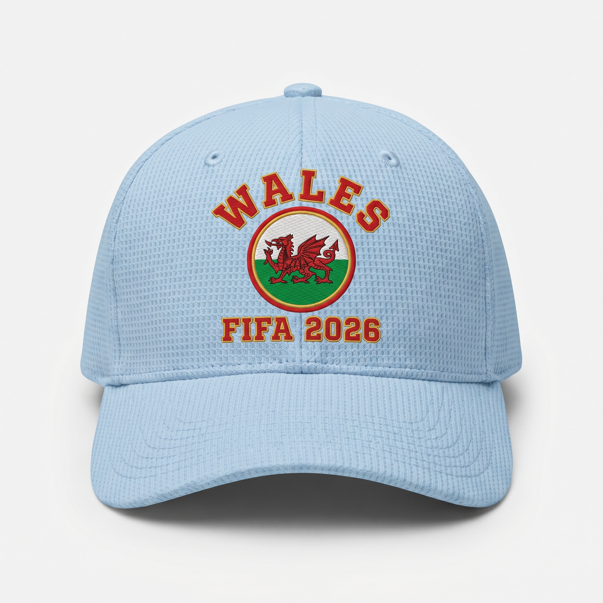 FIFA 2026 Wales Waffle Knit Cap in Light Blue