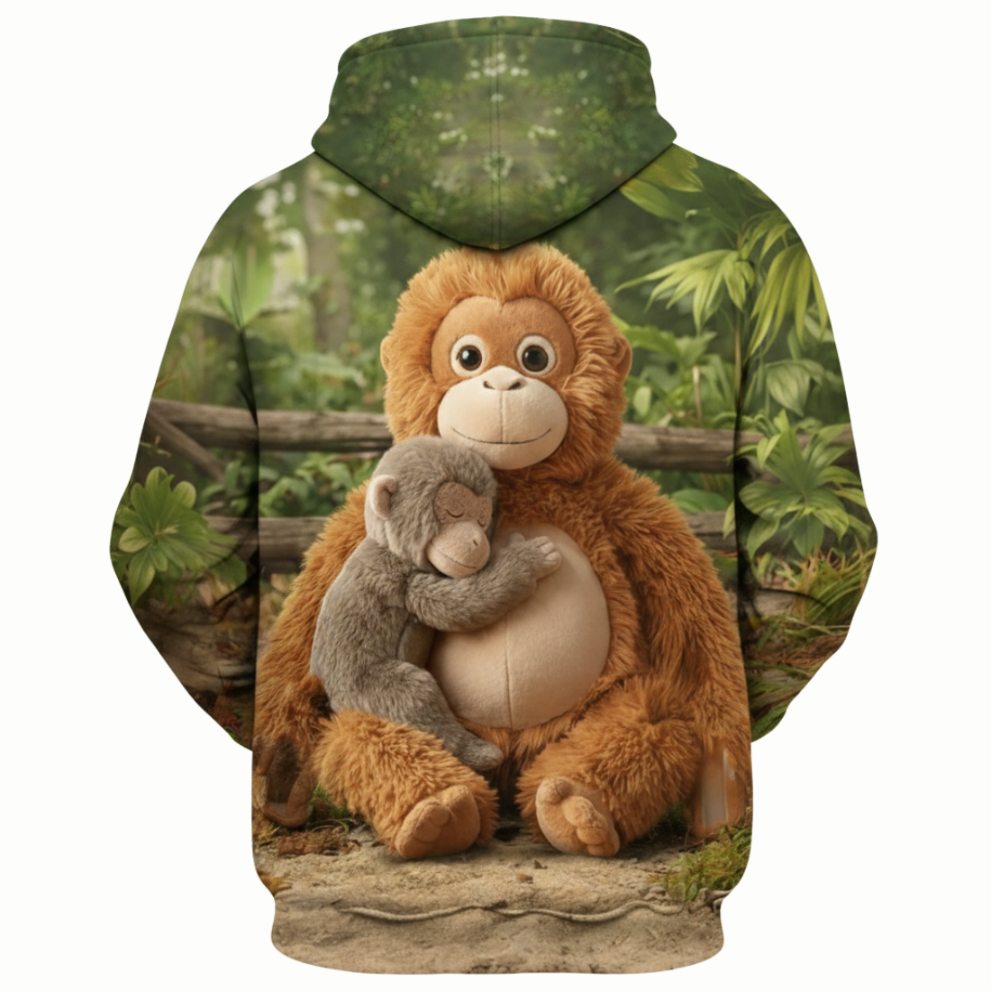 Mama And Punch Monkey Classic Fit Pullover Hoodie