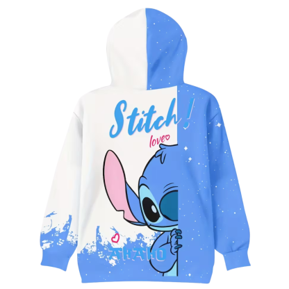 Loose Fit Pullover Graphic Sweatshirt With Drawstring Hood And Front Pockets