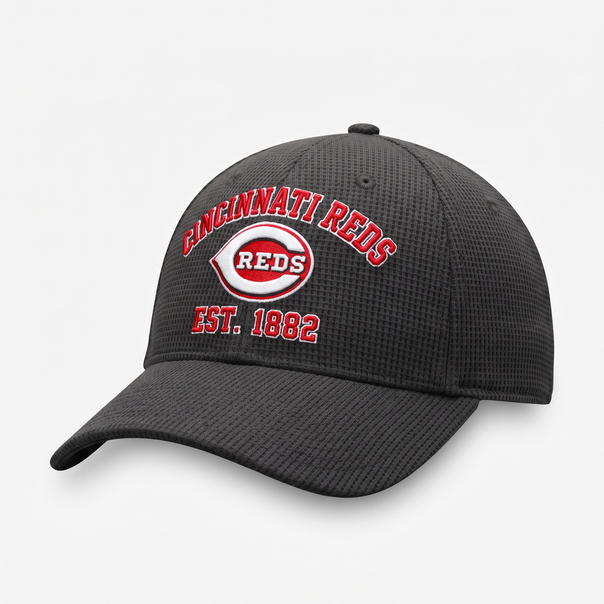 Cincinnati Reds Waffle Knit Cap in Dark Gray