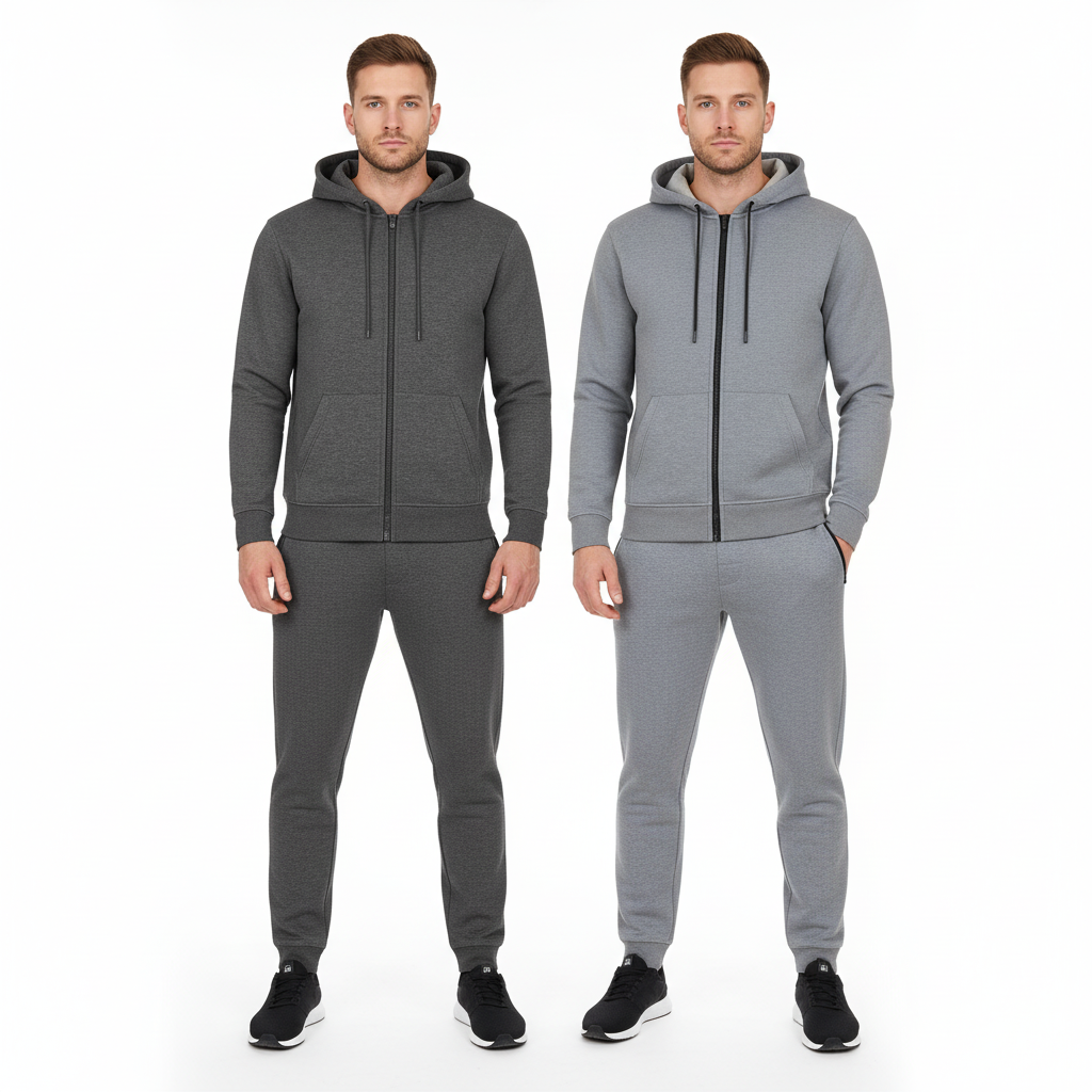 Pack Of 2 Full Zip Hoodie And Jogger Pant Set