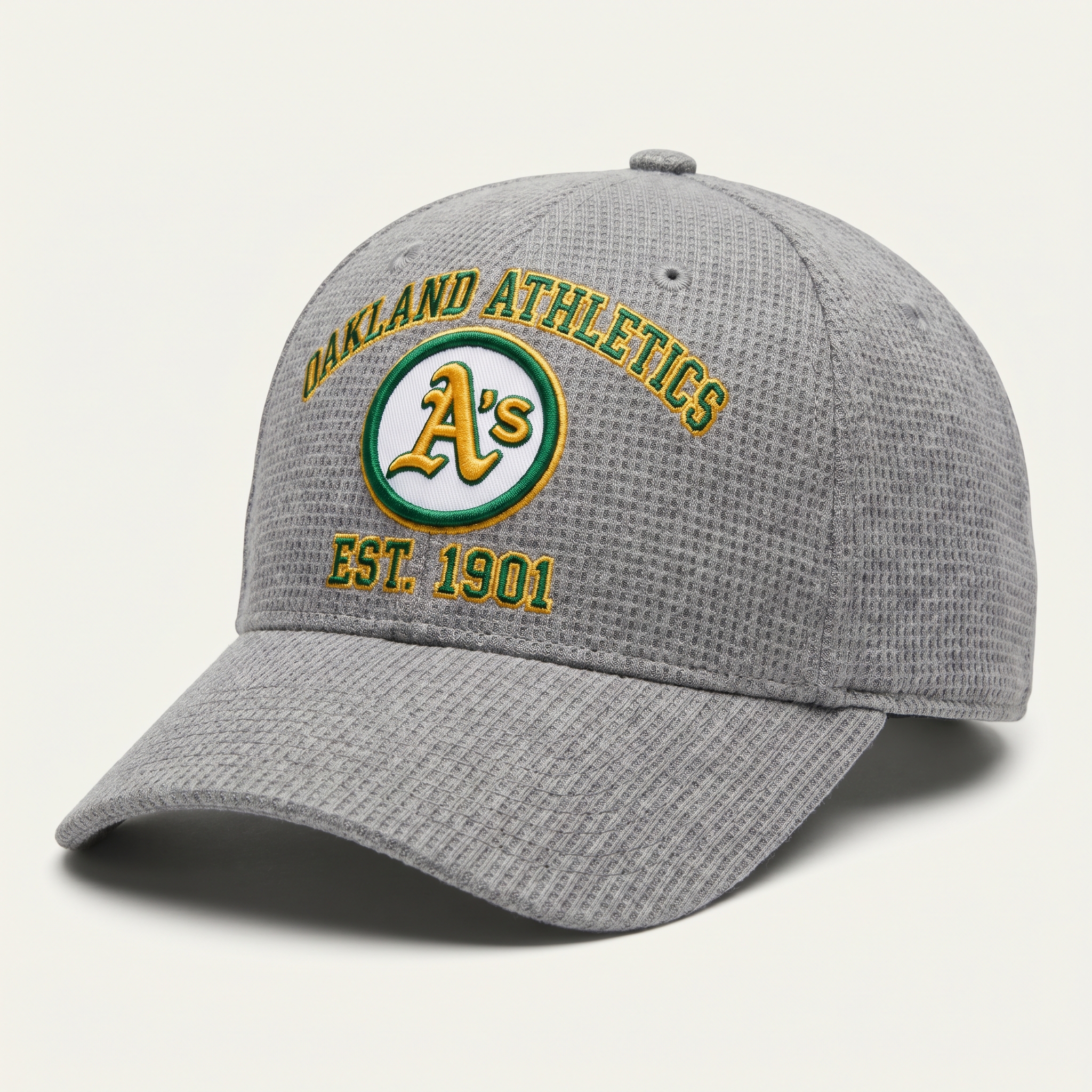 Oakland Athletics Waffle Knit Cap in Gray