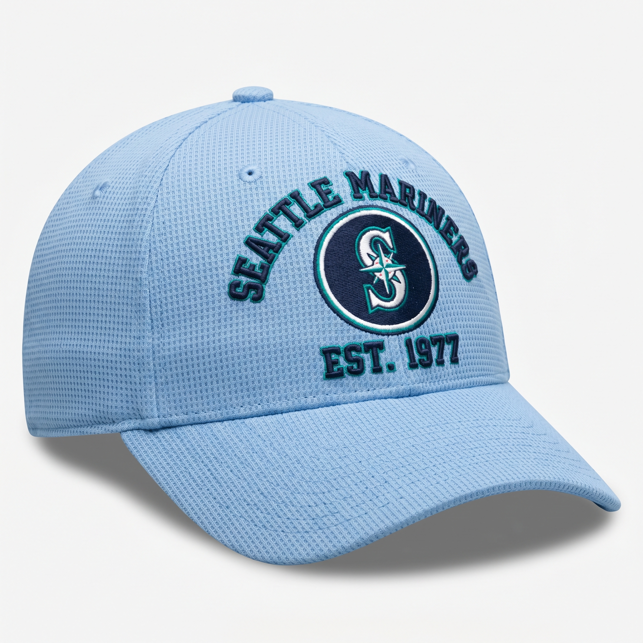 Seattle Mariners Waffle Knit Cap in Light Blue