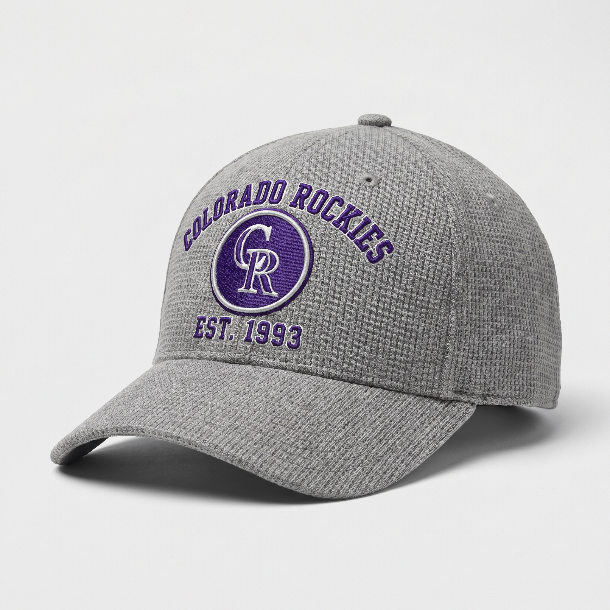 Colorado Rockies Waffle Knit Cap in Gray