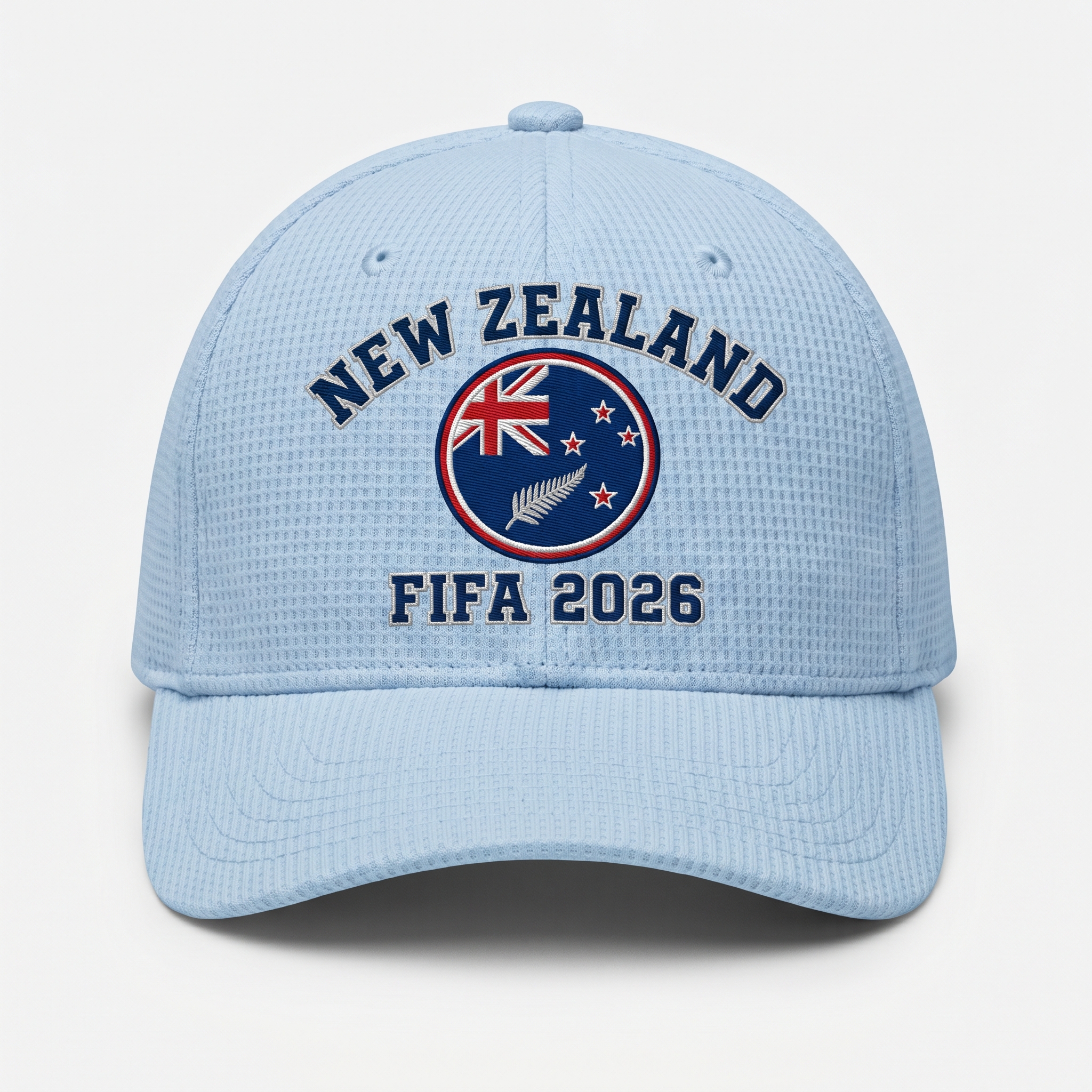FIFA 2026 New Zealand Waffle Knit Cap in Light Blue