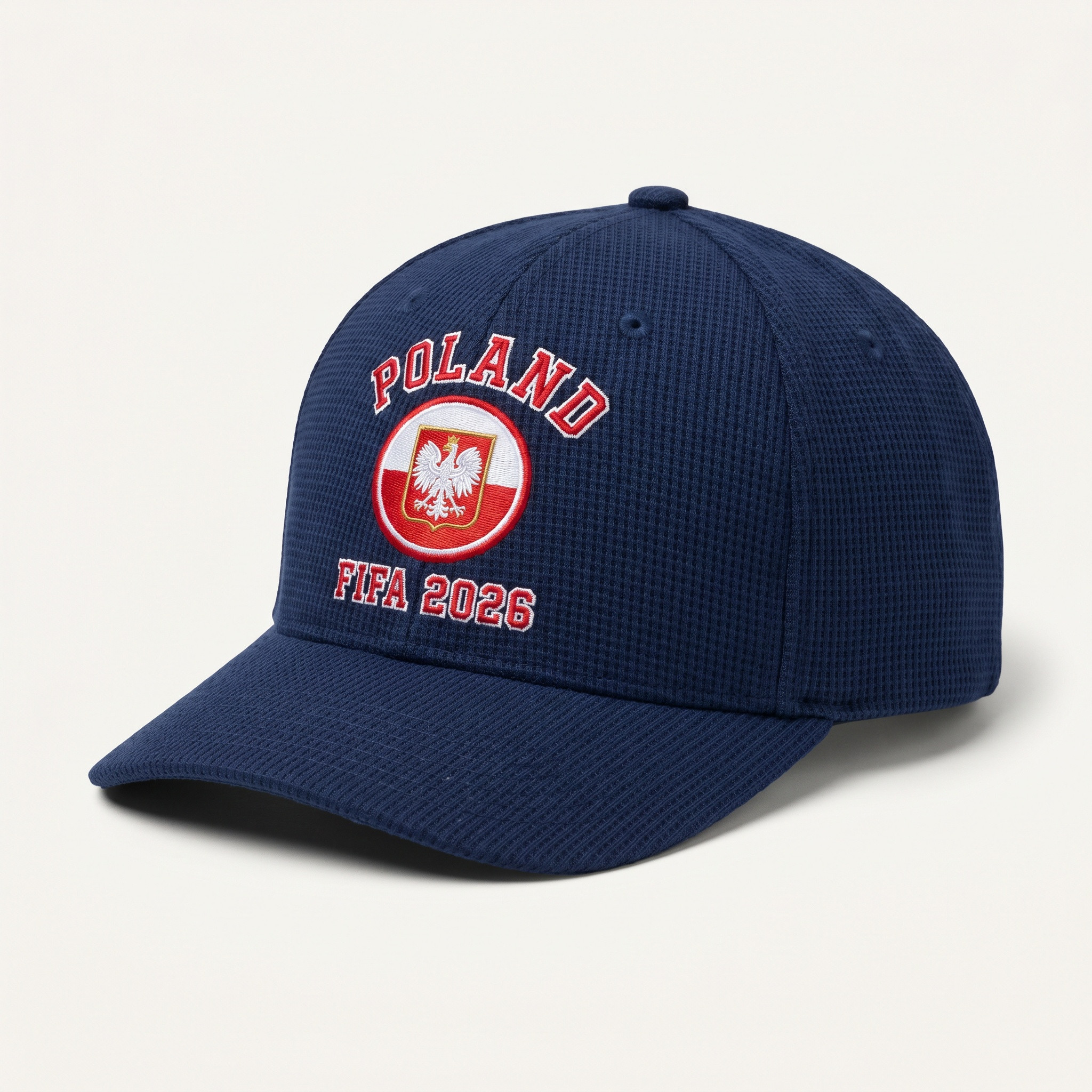FIFA 2026 Poland Waffle Knit Cap in Blue