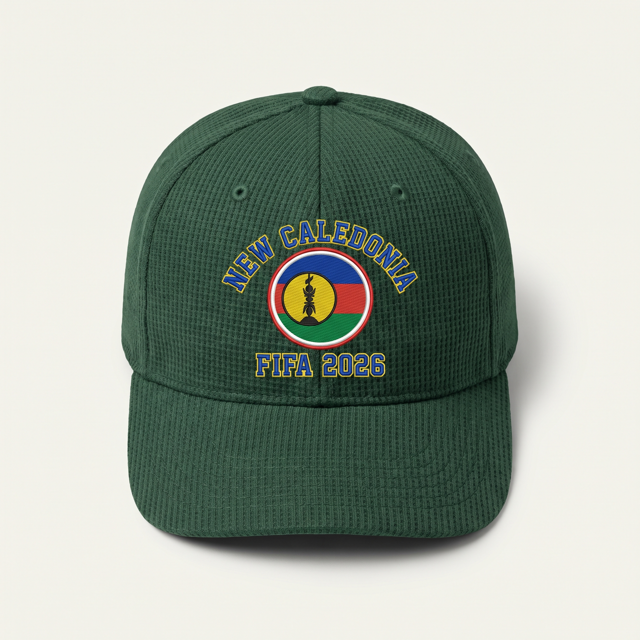 FIFA 2026 New Caledonia Waffle Knit Cap in Green