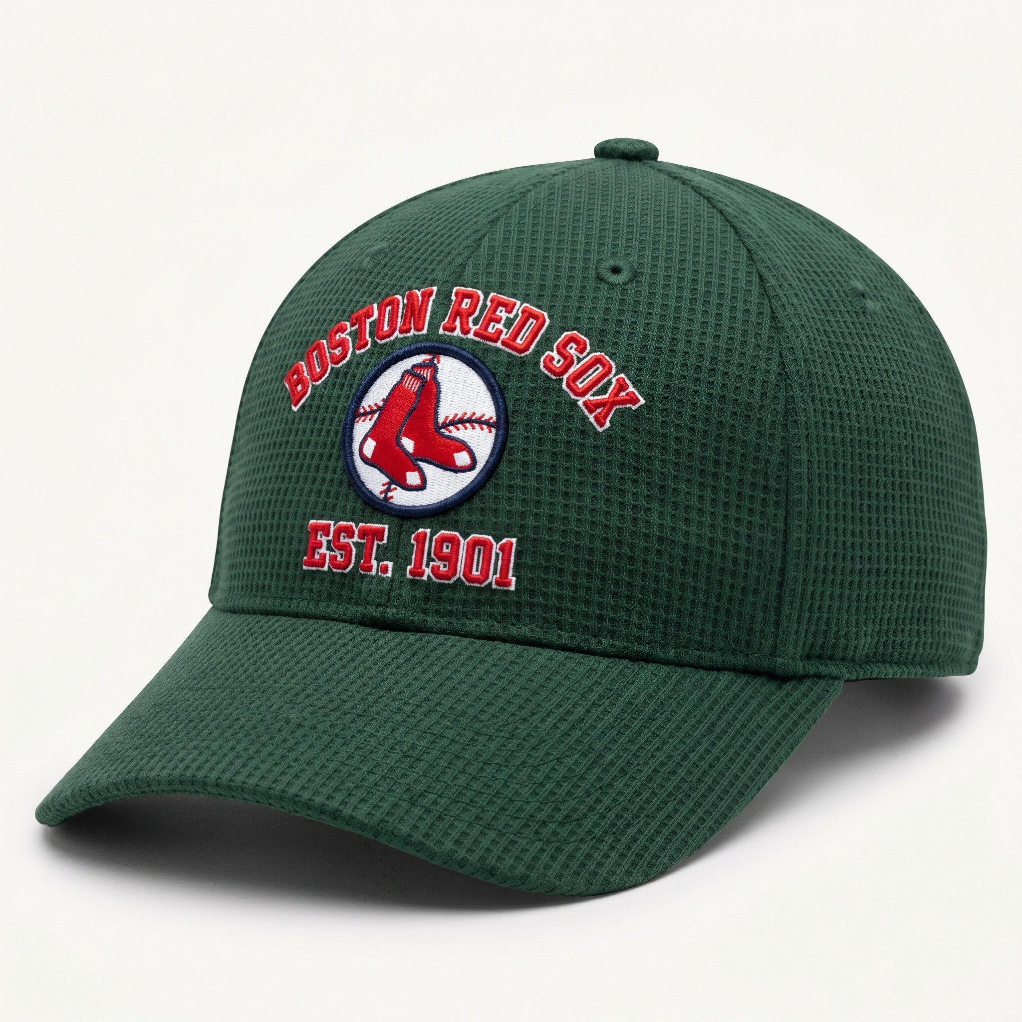 Boston Red Sox Waffle Knit Cap in Green