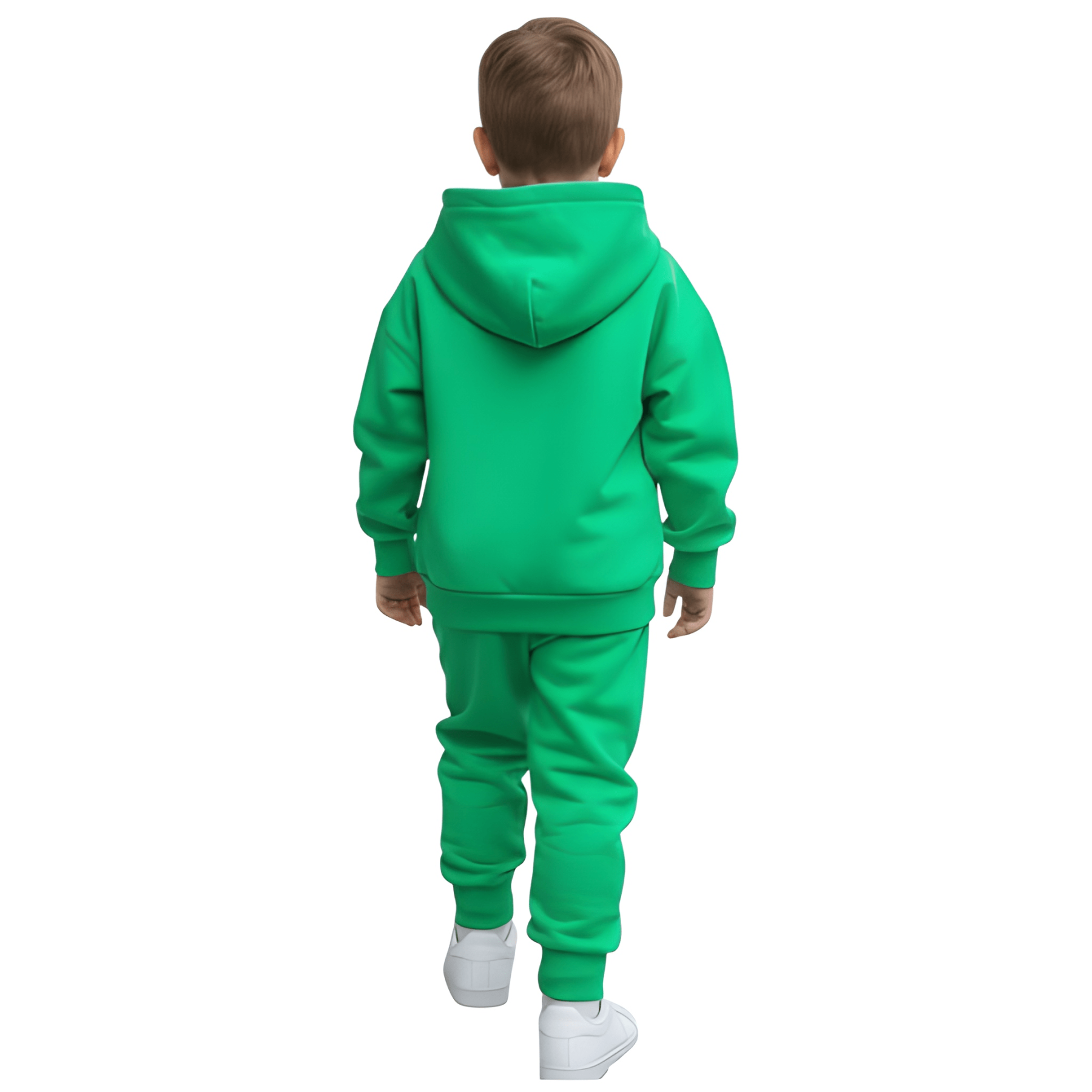 2 Piece Of Cartoon Dinosaur Print Hoodie And Sweatpants Set For boy