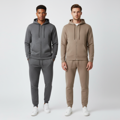 Pack Of 2 Full Zip Hoodie And Jogger Pant Set