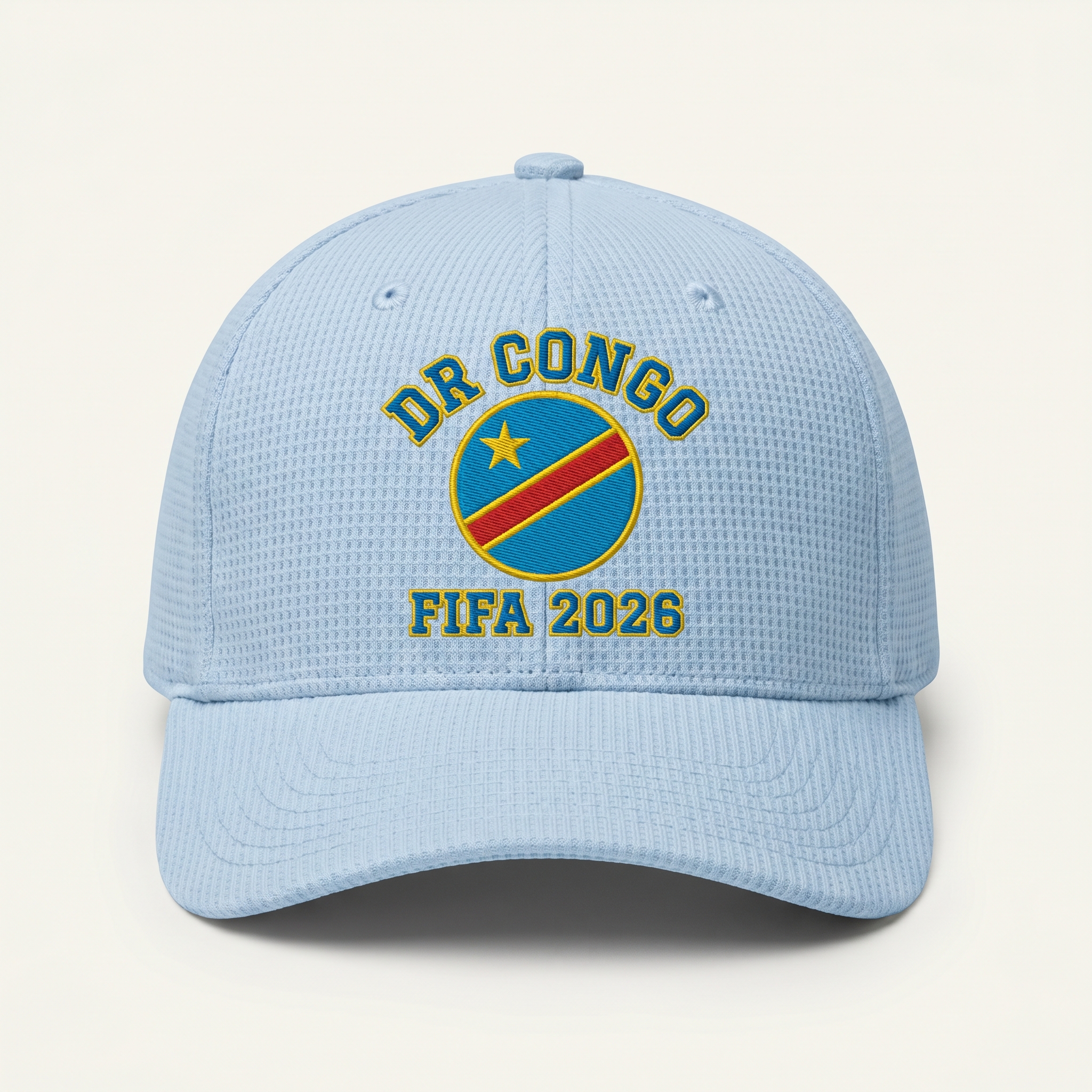 FIFA 2026 Democratic Republic of the Congo Waffle Knit Cap in Light Blue
