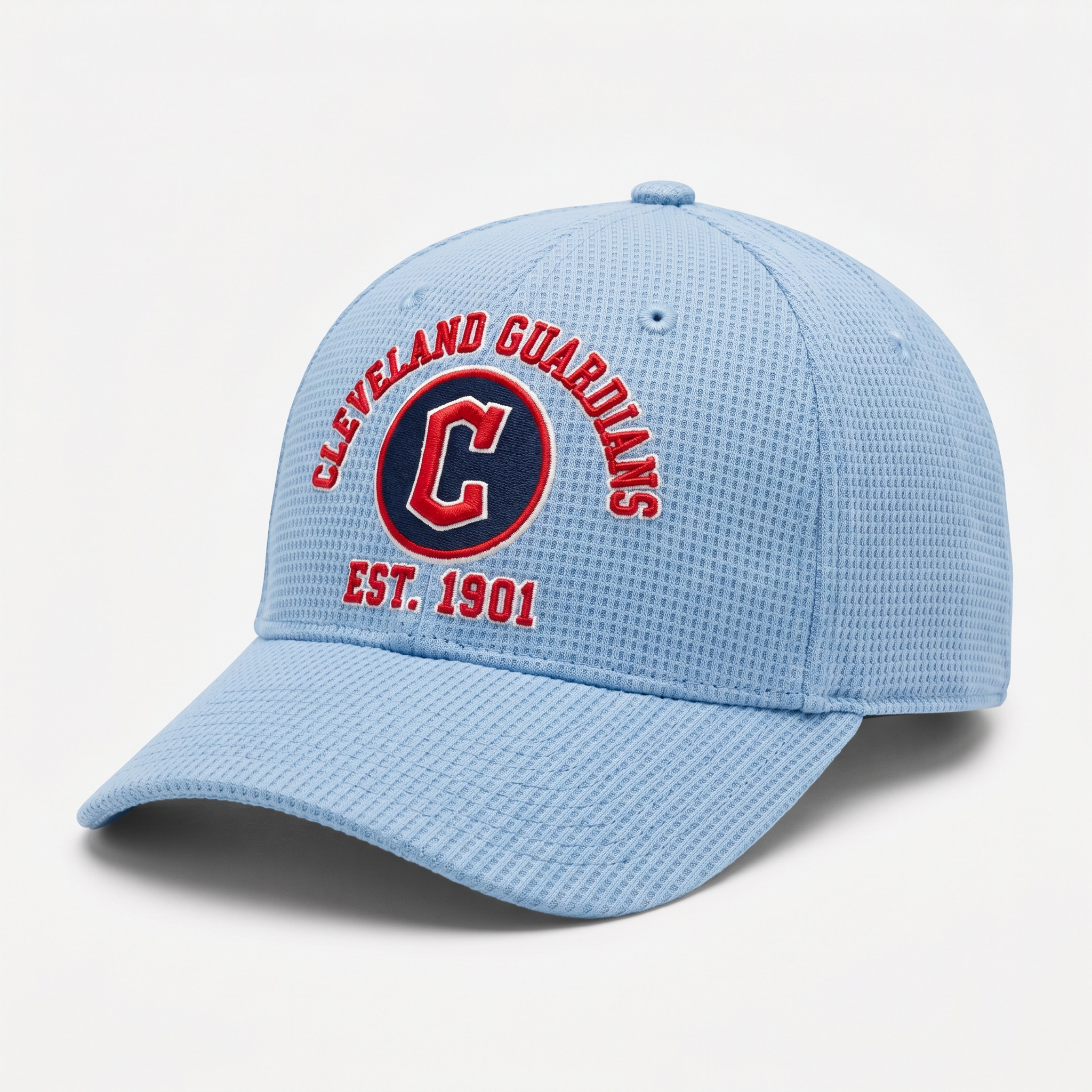 Cleveland Guardians Waffle Knit Cap in Light Blue