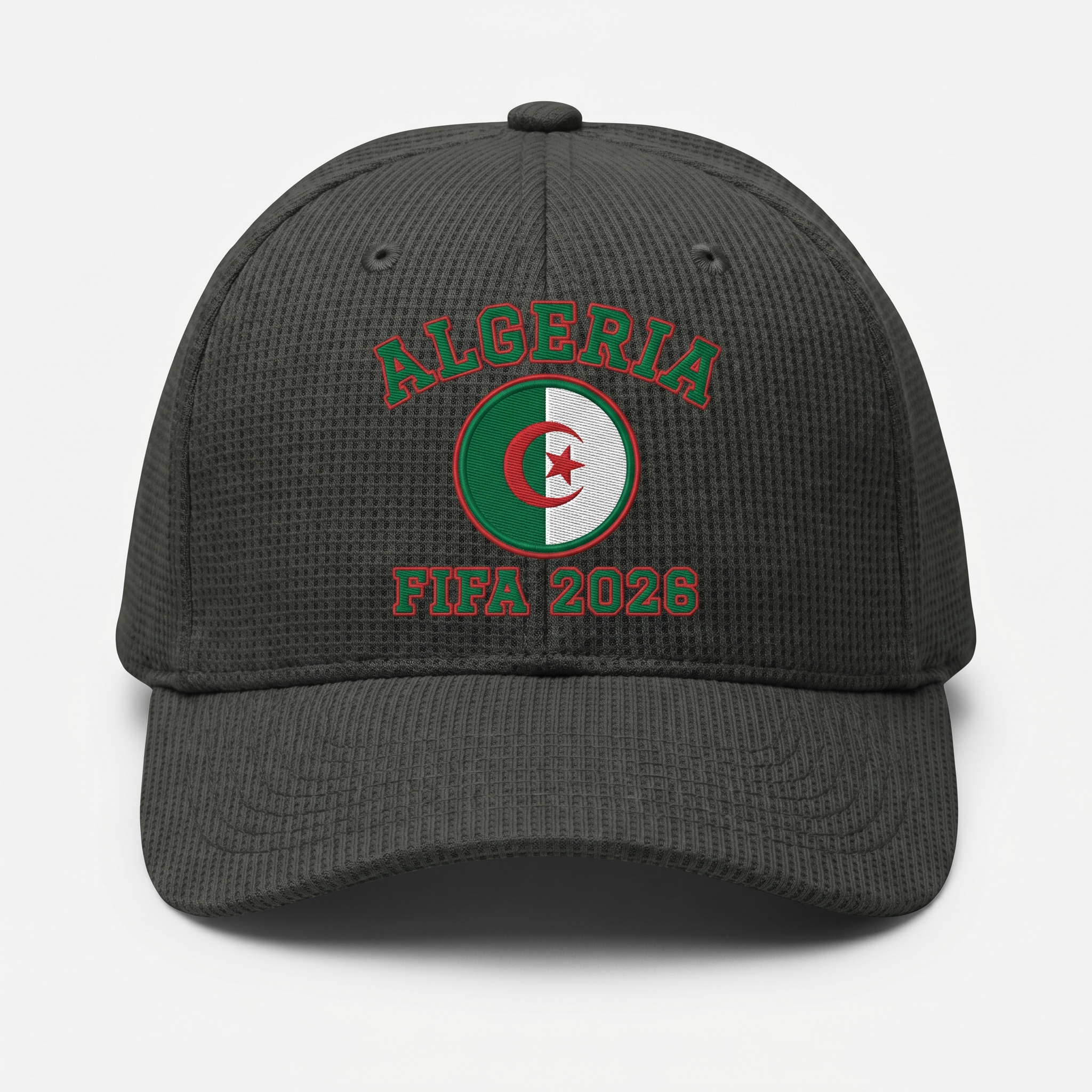 FIFA 2026 Algeria Waffle Knit Cap in Dark Gray