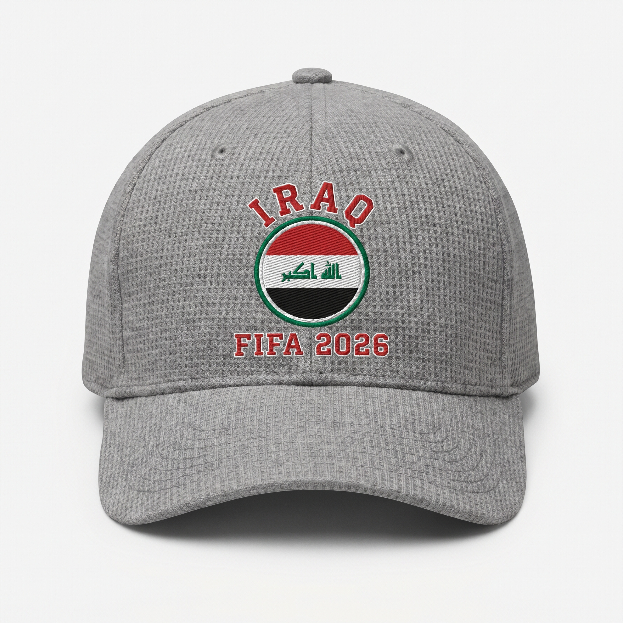 FIFA 2026 Iraq Waffle Knit Cap in Gray