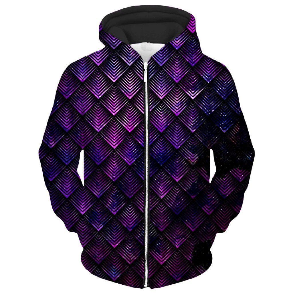 Purple Geometric Pattern Hoodie