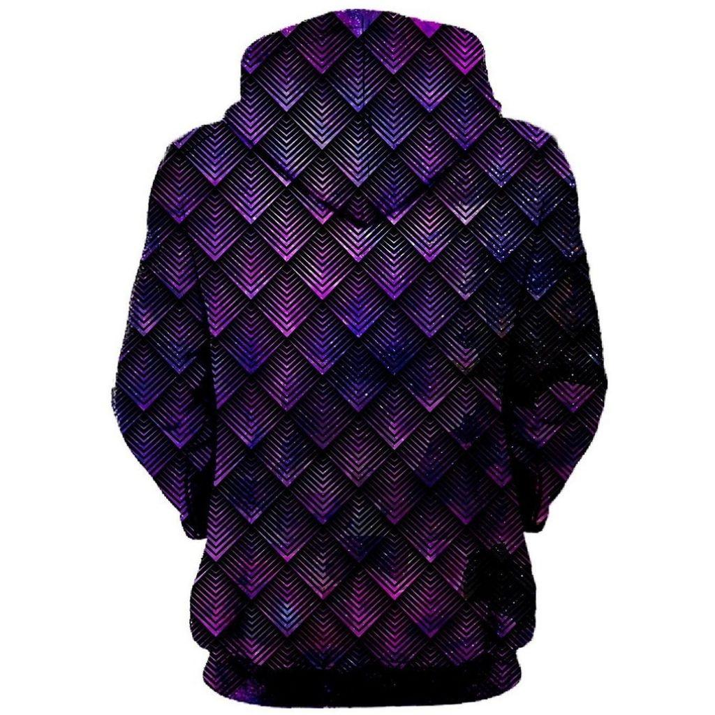Purple Geometric Pattern Hoodie