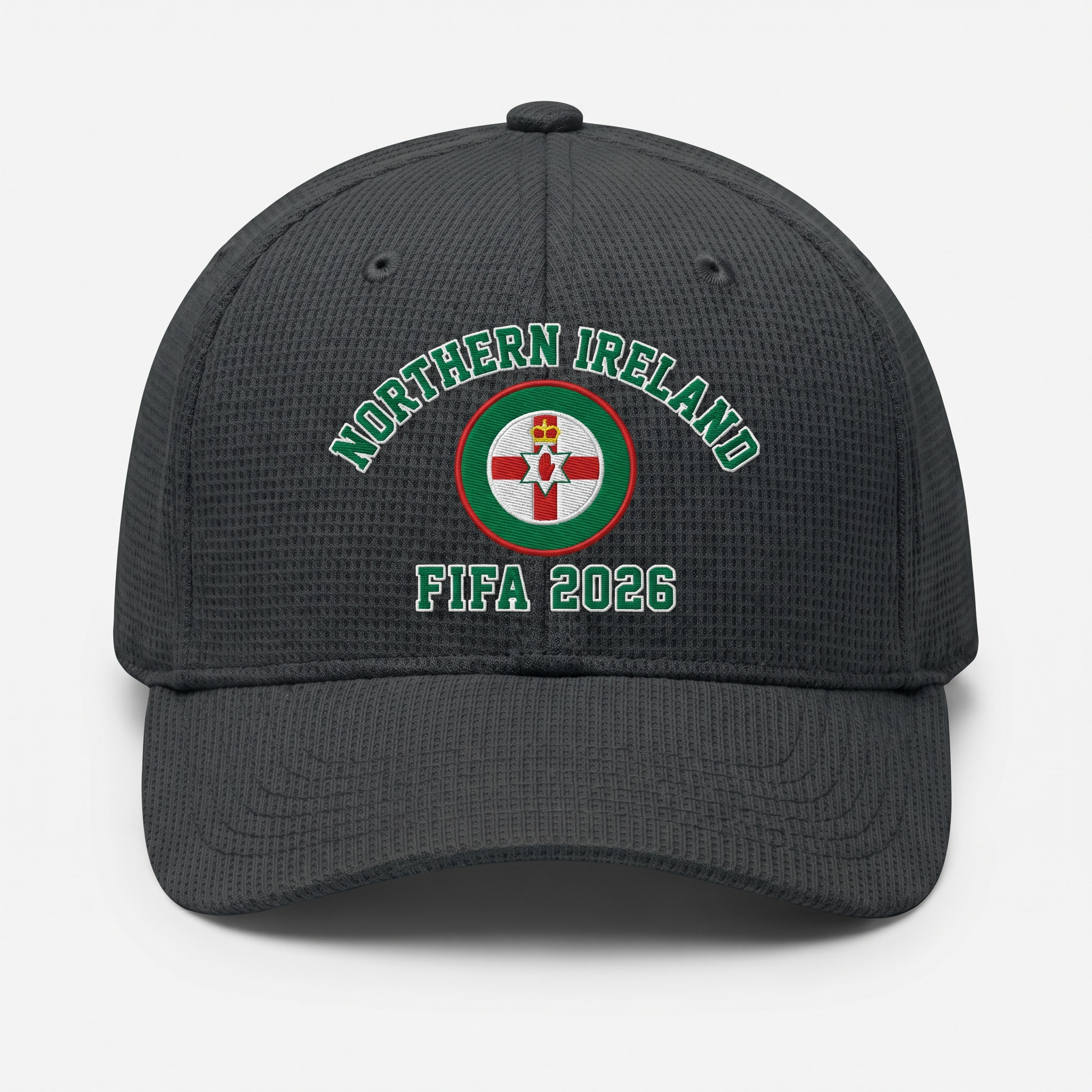 FIFA 2026 Northern Ireland Waffle Knit Cap in Dark Gray