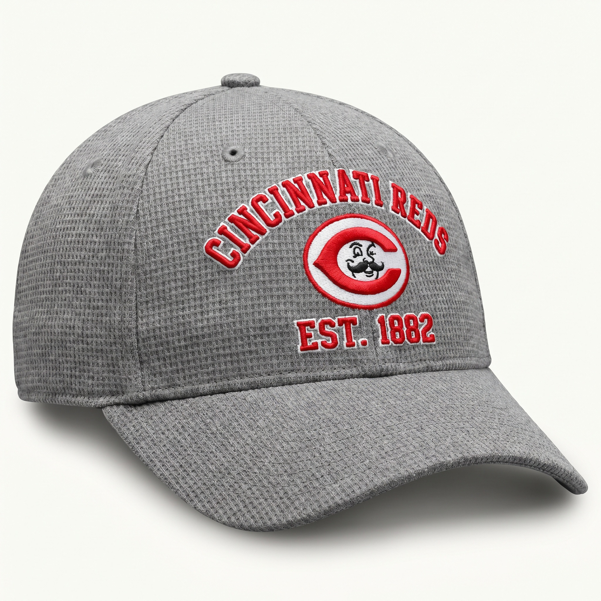 Cincinnati Reds Waffle Knit Cap in Gray
