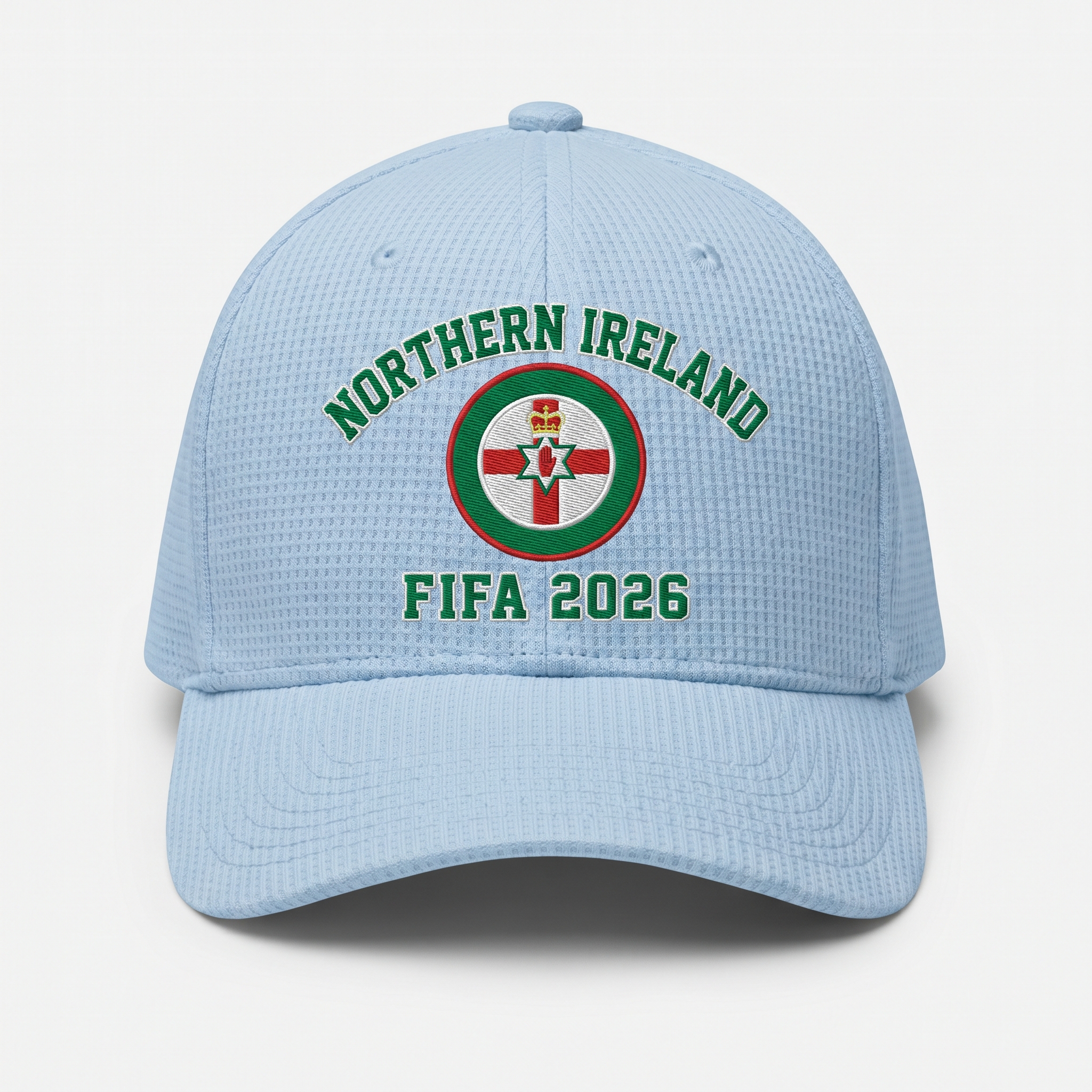 FIFA 2026 Northern Ireland Waffle Knit Cap in Light Blue