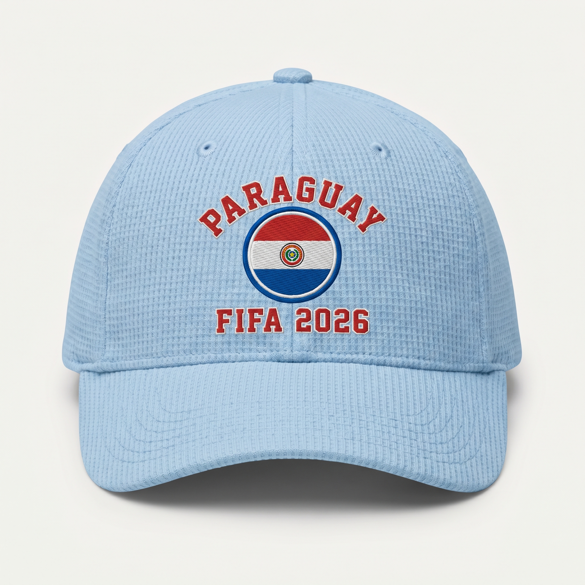FIFA 2026 Paraguay Waffle Knit Cap in Light Blue